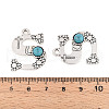 Synthetic Turquoise & Alloy Pendants PALLOY-H146-01AS-S-3