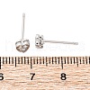 Clear Cubic Zirconia Heart Stud Earrings EJEW-K093-24P-3
