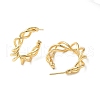 Brass Wire Twist Stud Earrings EJEW-C070-02G-2