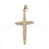 Brass Micro Pave Cubic Zirconia Pendants ZIRC-G159-02G-05-1