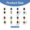 Kissitty 112Pcs 14 Style Electroplate Glass Beads Strands EGLA-KS0001-01-15