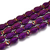 Electroplate Glass Beads Strands EGLA-T025-03B-1