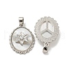 Brass Micro Pave Clear Cubic Zirconia Pendants KK-A214-12P-2