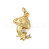 Brass Micro Pave Cubic Zirconia Pendants KK-P308-24G-1