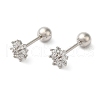 Star Brass Micro Pave Clear Cubic Zirconia Cartilage Earrings EJEW-L289-01P-03-1
