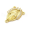 Brass Clear Cubic Zirconia Virgin Mary Chandelier Component Links KK-D325-07G-04-2