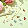 150Pcs 15 Colors Glass Charms PALLOY-CJ00040-6