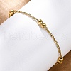 304 Stainless Steel Rope Chain Bracelets for Women BJEW-C094-03G-2
