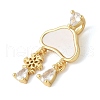 Brass Micro Pave Cubic Zirconia Pendants KK-K298-24A-G-2