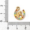 304 Stainless Steel Enamel Pendants STAS-U054-07G-3