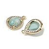 Natural Amazonite Faceted Teardrop Pendants G-U028-02G-04-2