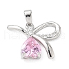 Brass Micro Pave Cubic Zirconia Pendants KK-N254-225P-1