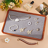 Rectangle Wooden with Velvet Jewelry Trays ODIS-WH0038-29-4