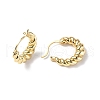 Brass Twist Rope Shape Hoop Earrings for Women EJEW-F296-02G-3