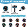 GOMAKERER 80Sets 8 Colors Plastic Safety Craft Eye DIY-GO0002-08A-2
