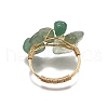 Natural Green Aventurine Finger Rings for Women RJEW-TA00202-01-4