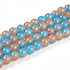 Baking Painted Imitation Jade Glass Round Bead Strands DGLA-N003-8mm-06-1