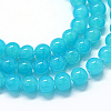 Baking Painted Imitation Jade Glass Round Bead Strands DGLA-Q021-10mm-06-1