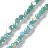 Electroplate Glass Beads Strands GLAA-E036-03-M-2