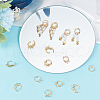 Beebeecraft 24Pcs 2 Style Brass Huggie Hoop Earring Findings FIND-BBC0002-63-4