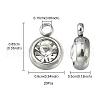 20Pcs 201 Stainless Steel Rhinestone Charms STAS-YW0002-02A-5