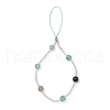 Natural Rainbow Fluorite & Glass Seed Round Beaded Phone Hand Strap Chains HJEW-JM03363-02-2