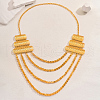 Luxurious Brass and Iron Tassel Bib Necklaces for Women's Formal Events HP0858-3
