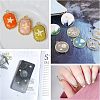 Olycraft 180 Pcs 3D Textured Brass Cabochons MRMJ-OC0001-59-7