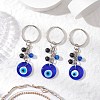 3Pcs Handmade Lampwork Evil Eye Keychains KEYC-JKC01252-01-1