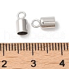 Anti-Tarnish Rhodium Plated 925 Sterling Silver Cord Ends STER-P055-02A-P-3