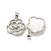 Brass Micro Pave Clear Cubic Zirconia Pendants KK-A214-07P-2