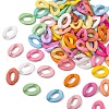 Opaque Spray Painted Acrylic Linking Rings OACR-S036-001B-I-2-2