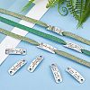 Fingerinspire 4 Pairs 4 Style Stainless Steel Connector Charms DIY-FG0003-07-4