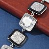 304 Stainless Steel Square Link Bracelets for Women BJEW-Z104-01P-3