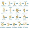  36pcs 18 styles Rack Plating Alloy Pendants FIND-TA0003-01-13