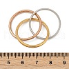 201 Stainless Steel Trinity Interlocking Ring Finger Rings FS-WG6776A-03-4