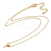 Ion Plating(IP) 304 Stainless Steel Pendant Necklaces NJEW-R050-01G-20-4