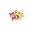 Brass Micro Pave Cubic Zirconia Pendants KK-Z101-02G-05-2