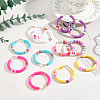 ANATTASOUL 6 Pairs 6 Colors Polymer Clay Heishi Surfer Beaded Hoop Earrings EJEW-AN0002-23-7