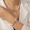 Plastic Imitation Pearl Beaded Bracelets & Necklaces Sets FS-WG7E770-01-2