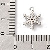 Brass Pave Clear Cubic Zirconia Charms KK-V016-03P-3