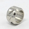 Tarnish Resistant Stainless Steel Large Hole Column Carved Oval Beads STAS-G037-07-2