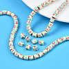 Handmade Polymer Clay Bead Strands CLAY-T020-10E-6