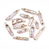 Electroplated Natural Keshi Pearl Pendants PEAR-S012-83-1