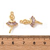 Brass Micro Pave Cubic Zirconia Pendants KK-K382-26G-02-3