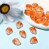 Autumn Theme Two-Tone Transparent Glass Charms GLAA-YW0001-53C-6