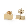 PVD Vacuum Plating 304 Stainless Steel Stud Earrings for Women EJEW-A048-46F-G-2