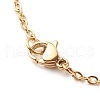 Ion Plating(IP) 201 Stainless Steel Cat Footprint Link Bracelet with 304 Stainless Steel Cable Chains for Women BJEW-E111-05G-3