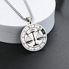 201 Stainless Steel Pendant Necklaces with Alloy Box Chain WGA45A6-07-1
