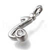 Brass Micro Pave Cubic Zirconia Pendants KK-B132-12P-I-2